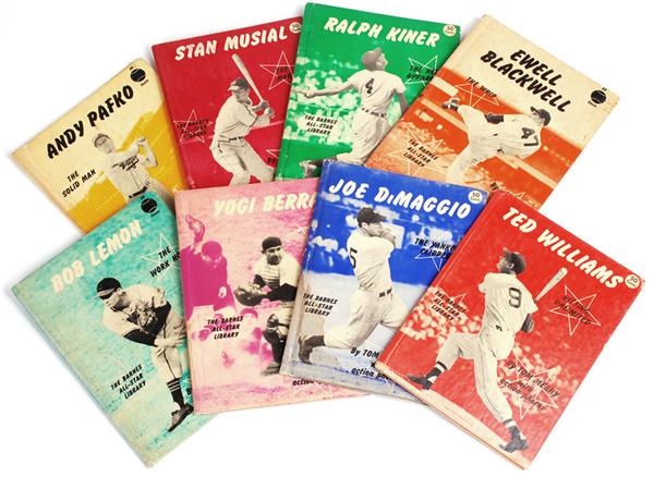 - 1951 Barnes All-Star Library Baseball Books (8)