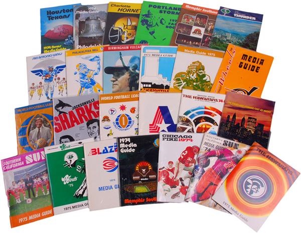 - Collection of 1974-75 WFL Media Guides (25)