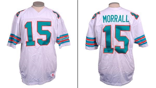 - Earl Morrall Signed Replica Dolpihn Jersey Worn for the 1972 Reunion Weekend