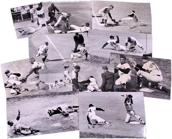 - 1960s Willie Mays Sliding San Francisco Giants Photographs (22)