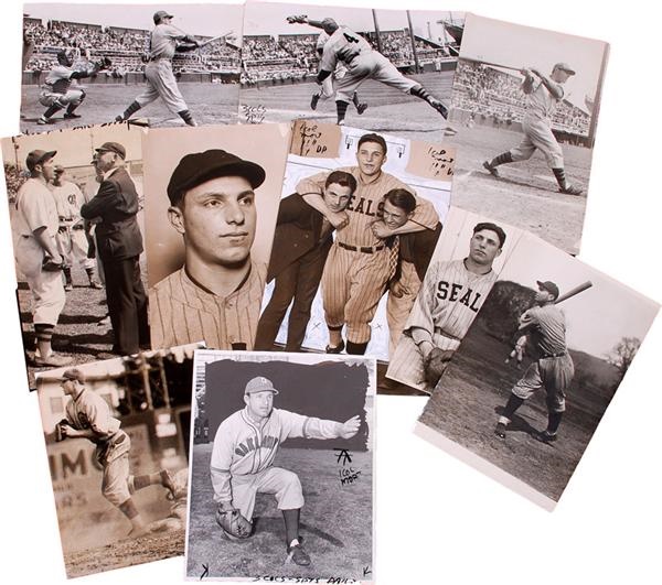 - 1920's-1940's Dolf Camilli PCL Baseball Photographs (10)