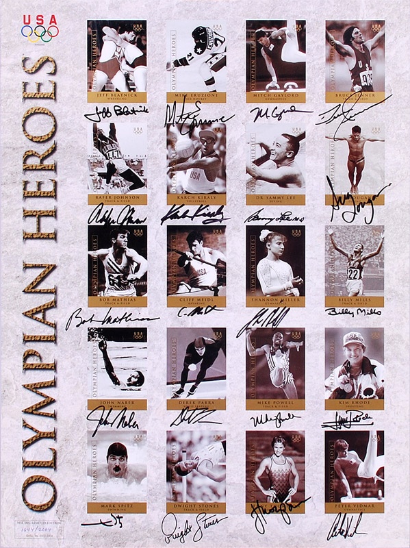 Olympic Heroes Ltd Ed Signed Poster from Bob Mathias