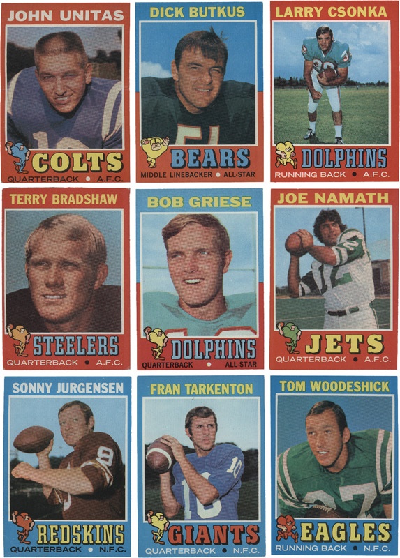 - 1971 Topps Football Card Complete Set
