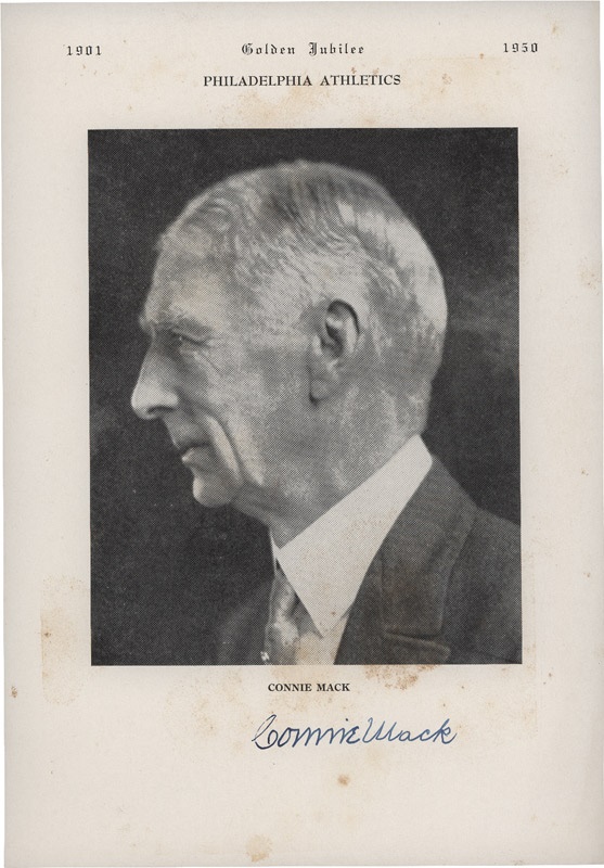 - Connie Mack Signed 1951 Golden Jubilee Photo