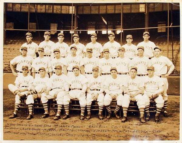 Ernie Davis - Original 1937 New York Giants 11 x 14 Team Photograph