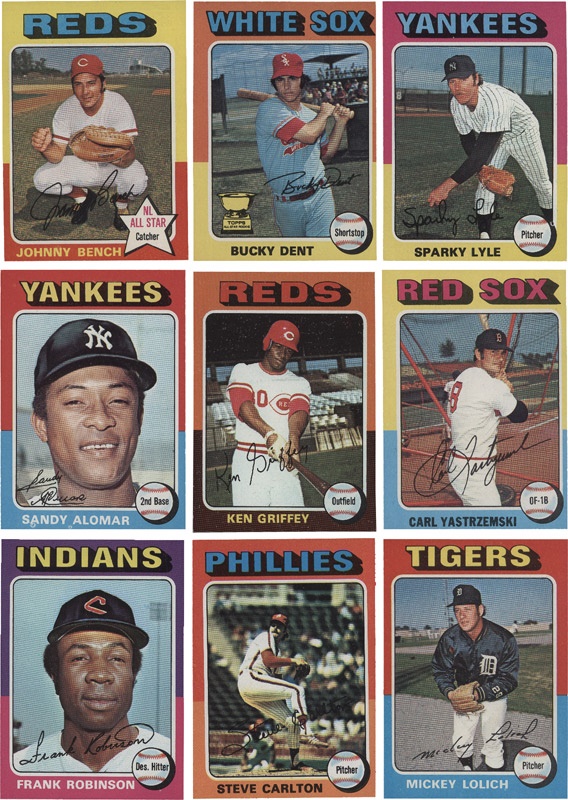 - 1975 Topps Baseball Card Complete Set 660 cards
