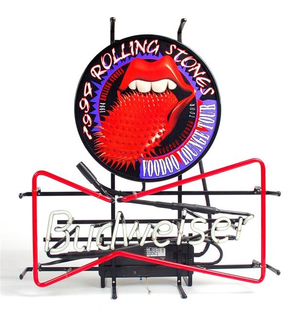 Rock And Pop Culture - Rolling Stones Voodoo Lounge Budweiser Neon Sign