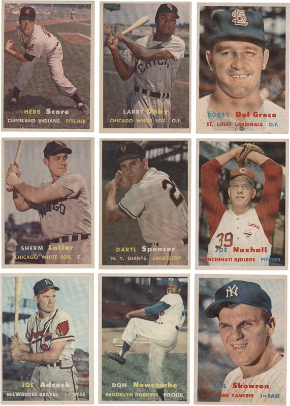 1957 Topps Baseball Card Partial Set