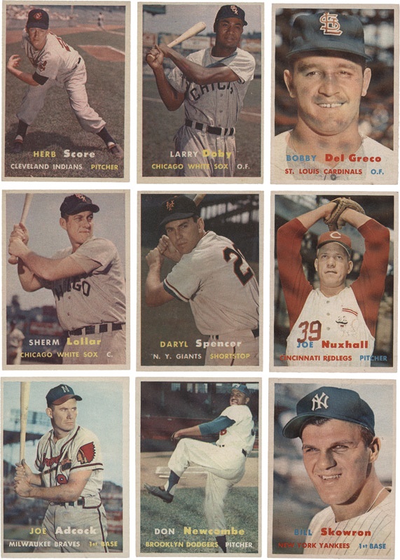 Baseball and Trading Cards - 1957 Topps Baseball Card Partial Set