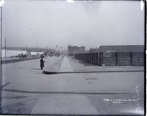 Baseball Photographs - Amazing 1910 Baseball Glass Plate Negative of Washington Park, Brooklyn