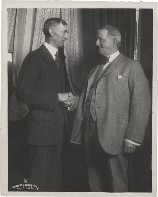 Connie Mack and Charles Comiskey Photograph by George Burke