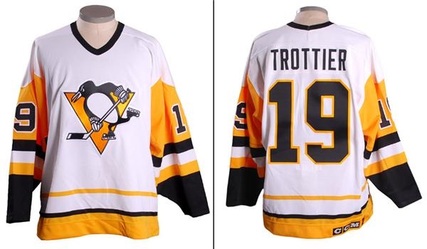 1990-91 Bryan Trottier Pittsburgh Penguins Game Issued Jersey