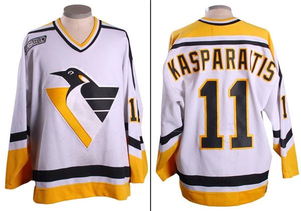 Hockey Equipment - 1999-00 Darius Kasparaitis Pittsburgh Penguins Game Worn Jersey