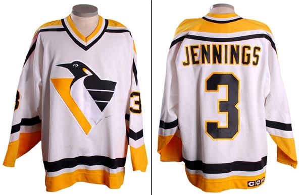 Hockey Equipment - Circa 1994-95 Grant Jennings Pittsburgh Penguins Game Worn Jersey