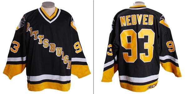 - 1995-96 Petr Nedved Pittsburgh Penguins Game Worn Jersey
