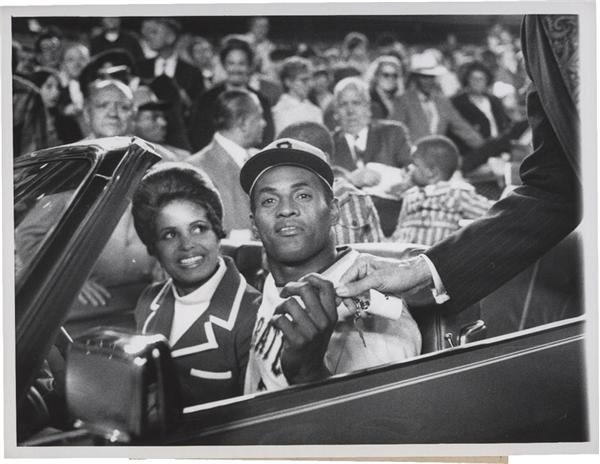 Baseball Photographs - Roberto Clemente Night Photograph (1971)