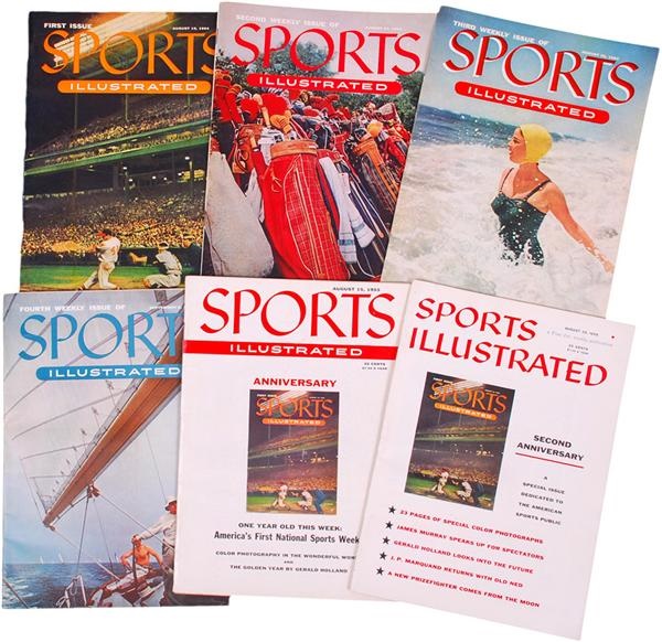 Ernie Davis - Early Issues of Sports Illustrated with #1 and #2 (6)