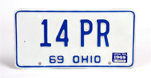 Ernie Davis - 1969 Pete Rose Ohio License Plate