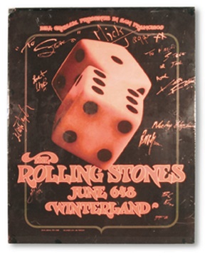 Rolling Stones - 1972 The Rolling Stones Signed "Winterland" Poster (22x28")