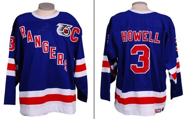 - 1991-92 Harry Howell New York Rangers Old-Timers Game Worn Jersey w/LOA