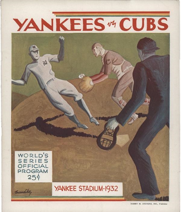 Ernie Davis - 1932 Yankees vs Cubs World Series Program