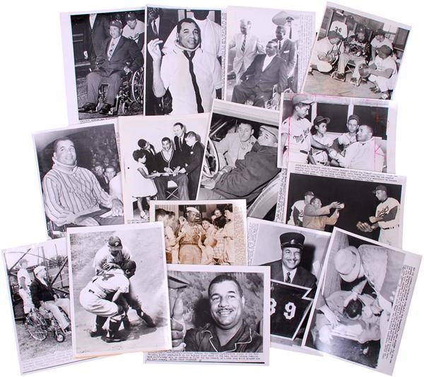 Cleveland Press Photo Collection - 1954-1959 Roy Campanella Baseball Wire Photos (15)
