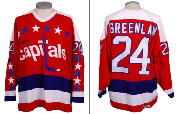 - 1990-91 Jeff Greenlaw Washington Capitals Game Worn Jersey