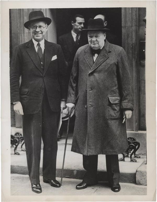 Joseph Kennedy and Winston Churchill Photograph (1940)