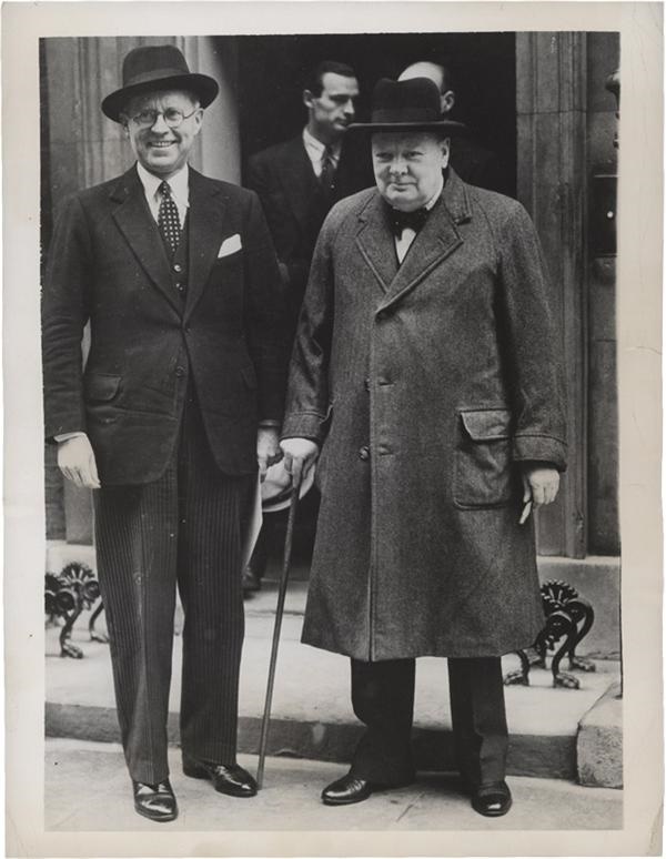 Rock And Pop Culture - Joseph Kennedy and Winston Churchill Photograph (1940)