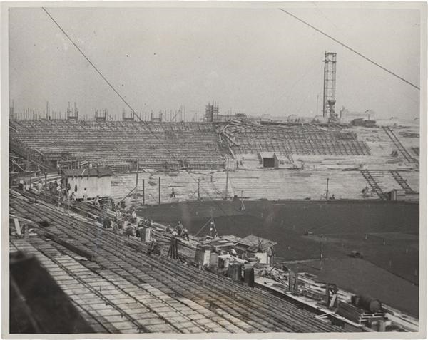 Baseball Photographs - Pacific Coast League Seals Stadium Construction News Service Photo (1931)