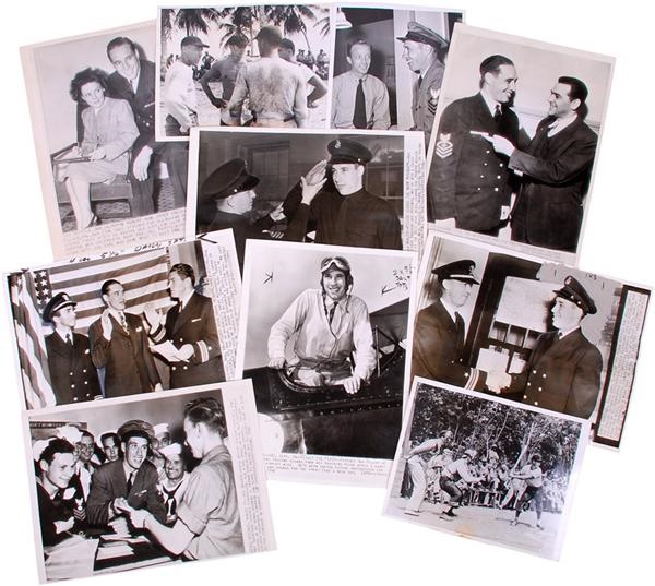 - Bob Feller WWII Cleveland Indians  Wire Photos (10)