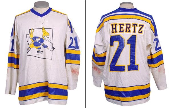 Hockey Equipment - 1978-79 Keith Hertz Phoenix Roadrunners PHL Game Worn Jersey