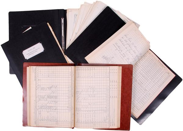 Ernie Davis - 1940's-1960's Claude Haring Baseball Announcer Official Score Sheets (300+)