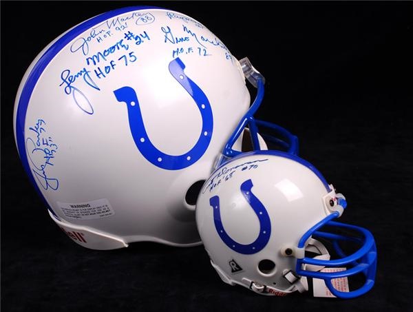 - Baltimore Colts Greats Signed Football Helmets (2)