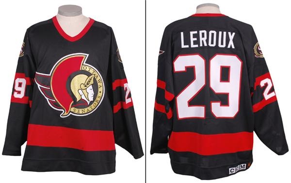 1993-94 Francois Leroux Ottawa Senators Game Worn Jersey