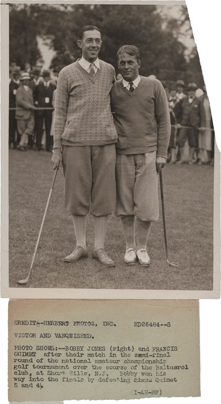 - Bobby Jones and Francis Ouimet Golf Photo