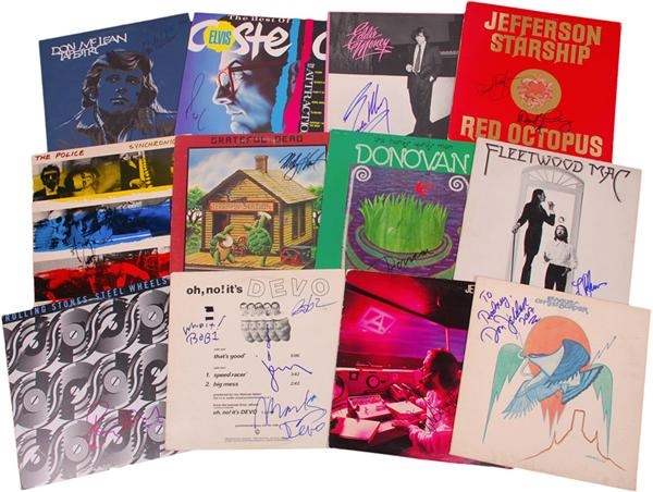 Collection of 1970's-1980's Signed Rock n Roll Albums (30)
