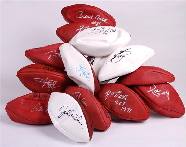 - Collection of Single Signed Footballs (17)