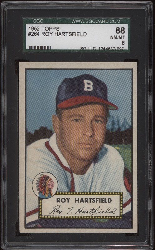 - 1952 Topps #264 Roy Hartsfield SGC 88 NM/MT 8