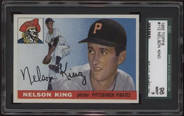 - 1955 Topps #112 Nelson King SGC 96 Mint 9