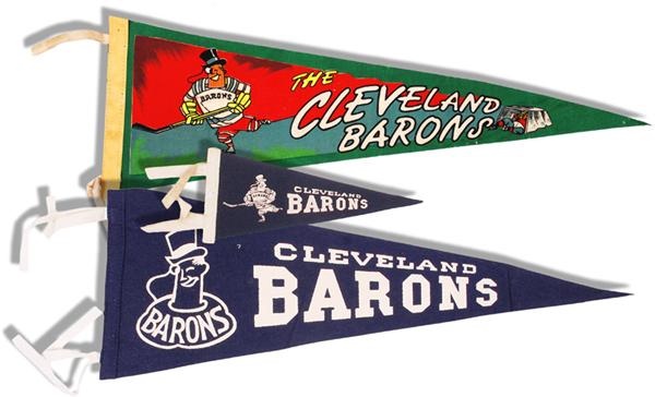- Three Early Cleveland Barons Pennants