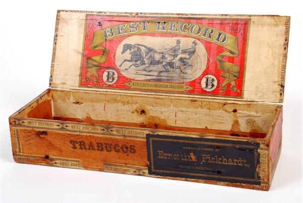 - 1870s Horse Racing Oversized Cigar Box