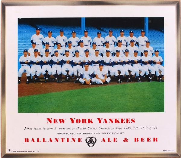 - New York Yankees Ballantine Beer Display Photo (1954)