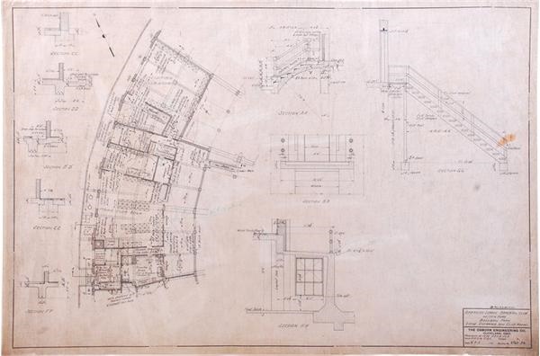 Ernie Davis - Yankee Stadium Original Blueprint