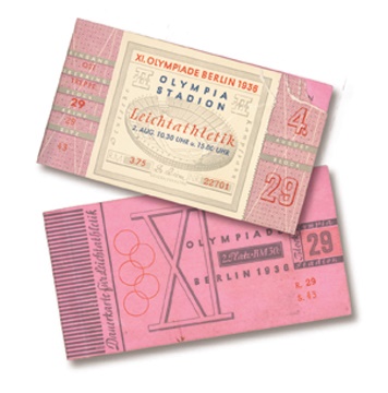 1936 Olympics Track & Field Ticket Book of Eight