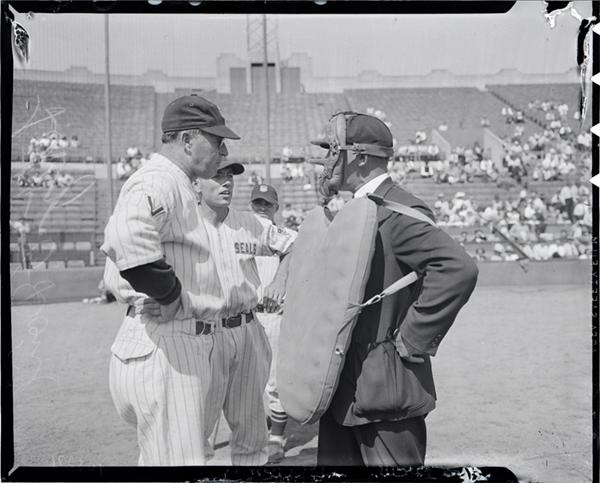 Baseball Photographs - Lots - 1943 Lefty O'Doul PCL Baseball Negatives (9)