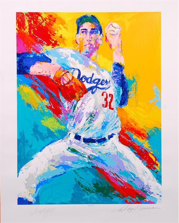 - Sandy Koufax Signed Ltd Ed Lithograph by Leroy Neiman