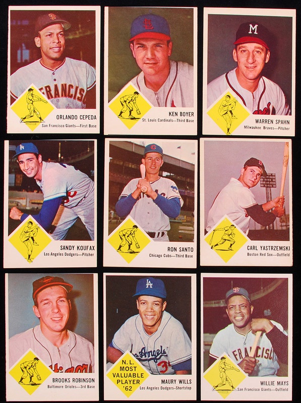 - 1963 Fleer Baseball Card Nr Complete Set w/ Checklist