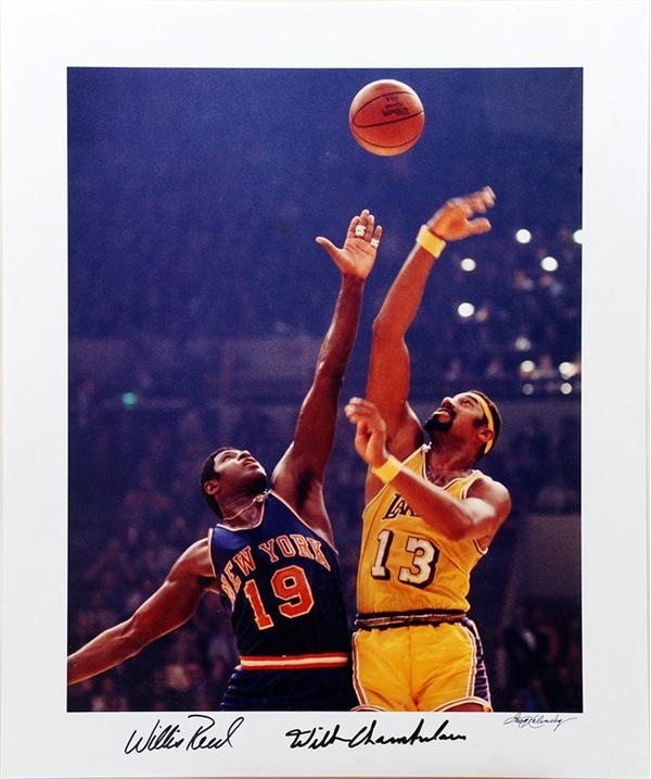 - Wilt Chamberlain and Willis Reed Signed Photograph (16 x 20)