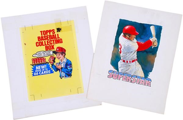 - 1970's Topps Baseball Card Display Box Original Artwork (2)